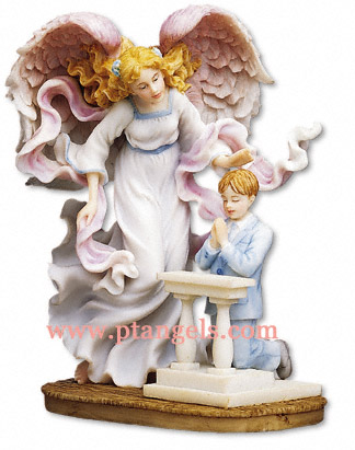 Seraphim Angel Figurine - Communion Angel with Boy