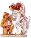 Caring Touch Angel with Fireman